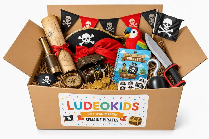 Box animation pour enfants Box Aventure Pirate — semaine thématique Ludéo Kids
